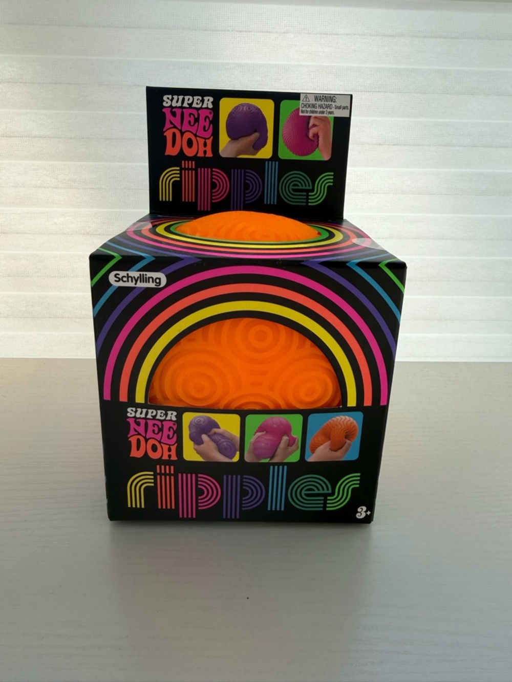 Super NeeDoh Ripples Orange Sensory Squeeze Toy